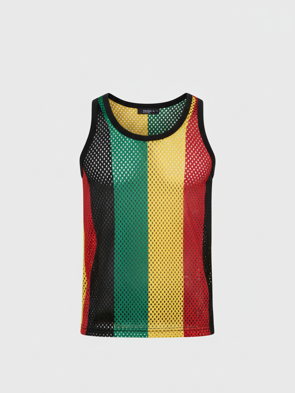 Vibrant Rasta Mesh String Vest / Sleeveless Tank Top