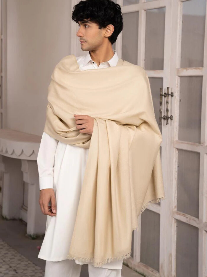 Beige color simple Shawl