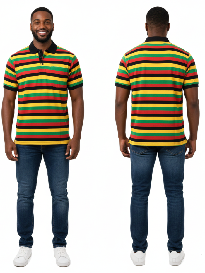 Rare Pendeen Brand Vintage Polo Shirt - Jamaican Rastafari Culture -Hard To Find